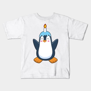 Penguin Birthday Candle Kids T-Shirt